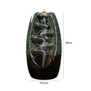 Incense Holder Ceramic Backflow Waterfall Incense Burner with 50 Cones (D) Newly