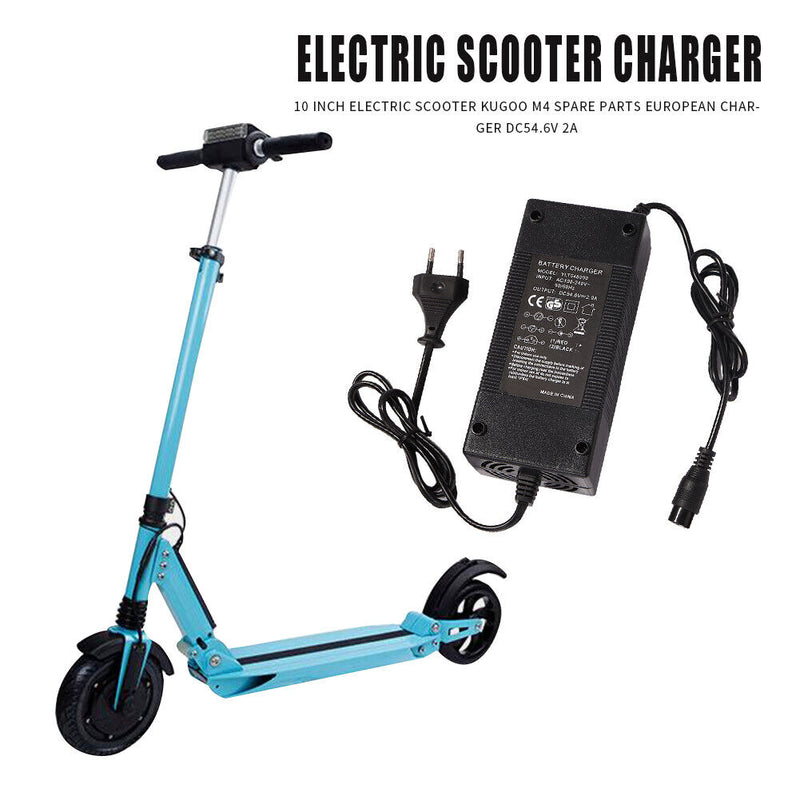 Electric Scooter DC 54.6V 2A Battery Charger Adapter for Kugoo M4 Kick Scooter