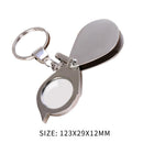 HD Mini 15X Key Chain Magnifiers Folding Magnifiers Magnifying Glass Lens