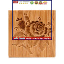 Wooden Cookie Mold Flower Pine Cone Shape Carved Stamp for Biscuit Baking Too