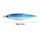 S Shaped Luminous Fishing Lure 12cm 160g Metal Artificial Bait (JIG81-6)