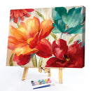 Color Flower Oil Paint By Number DIY Acrylic Painting on Canvas Wall Art Picture