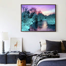 Vanpower 5D Diamond 5D Diamond Embroidered Paintings DIY Snowy Forest Lake Full HSS-K