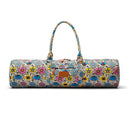Fitness Yoga Mat Holder Bag Canvas Yoga Storage Carrier (Yellow Flower) Newly