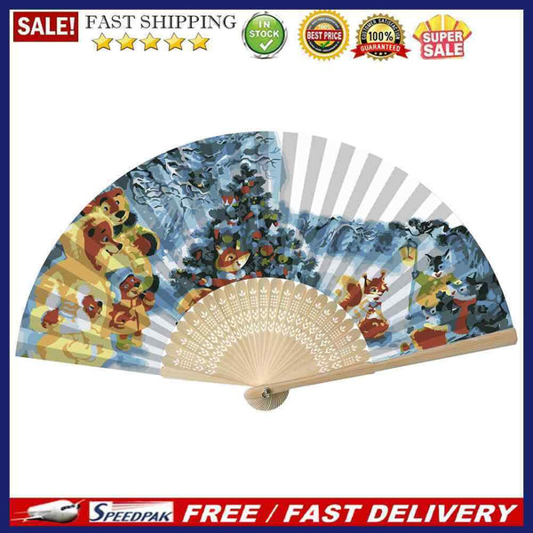 Animal Christmas Draw Fan Frameless DIY Oil Paint By Numbers Canvas Home Decor