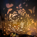 Solar Watering Can Projector Lights Outdoor Garden Yard Art Kettle Lamp (B)