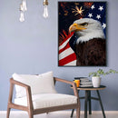 DIY Independence Day Eagle Flag Full Drill Round 5D Diamond Painting Handmade