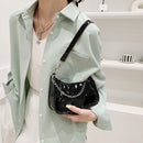 Fashion Women PU Solid Color Chain Shoulder Underarm Bag Ladies Hobos Handbags
