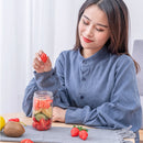 300mL Mini Portable Electric Juicer Mixer Kitchen Fruit Blender USB (Pink) Newly