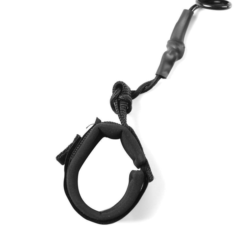 10ft Coil Surfboard Leash Surfing Stand Up Board Leash Wire Rope Black