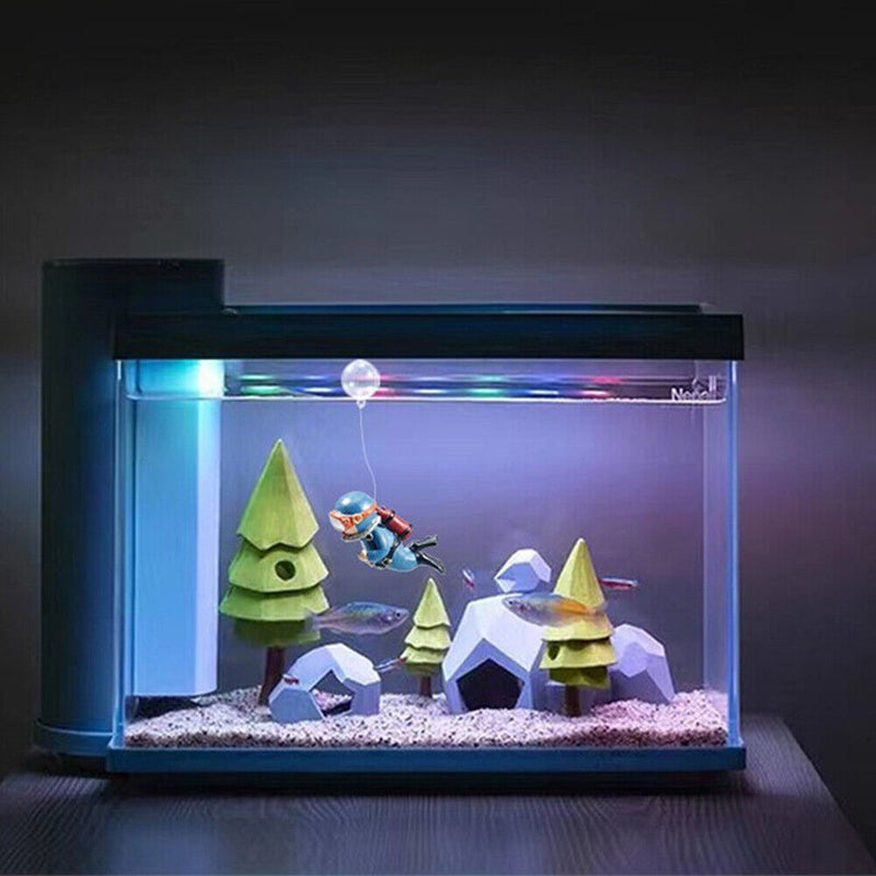 Aquarium Diver Fish Tank Underwater Ornament Aquatic Floating Landscape Decor
