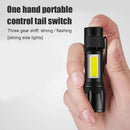 XPE+COB LED Flashlight USB Rechargeable IPX4 3 Modes Emergency Torch Light Newly