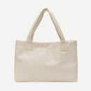 Fashion Solid Color Women Handbag Simple Large Capacity PU Shoulder Shopping Bag