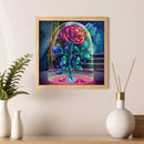 11CT Printed Full Cross Stitch DIY Preserved Flower Hand Painting Bedroom Decor