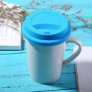Silicone Cup Lid Reusable Anti-dust Leakproof Insulation Cup Cover (Blue)