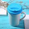 Silicone Cup Lid Reusable Anti-dust Leakproof Insulation Cup Cover (Blue)