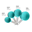 4x Kitchen Cooking Measuring Spoons Teaspoon Cups for Sugar Flour Salt (E)