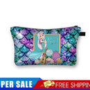 Mermaid Printed Hand Hold Travel Storage Cosmetic Bag Toiletry Bag