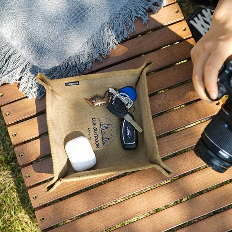 Waterproof Foldable Storage Box Outdoor Camping Sundries Organizer Tray (S)
