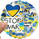 50pcs Ukraine Stop War Hope Peace Decals Graffiti DIY Waterproof Stickers Newly
