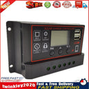 12V24V PWM Solar Charge Controller LCD USB Panel Battery Regulator (30A) Newly
