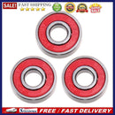 10pcs 608rs Deep Groove Wheel Bearings Skateboard Scooter Car Shafts (Red)