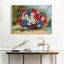 Oil Paint By Numbers Picture DIY Painting Colorful Flower Drawing on Canvas