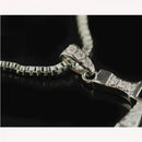 Mens Brave Fashion Gift Stainless Steel Pendant Cross Chain Necklace Crystal