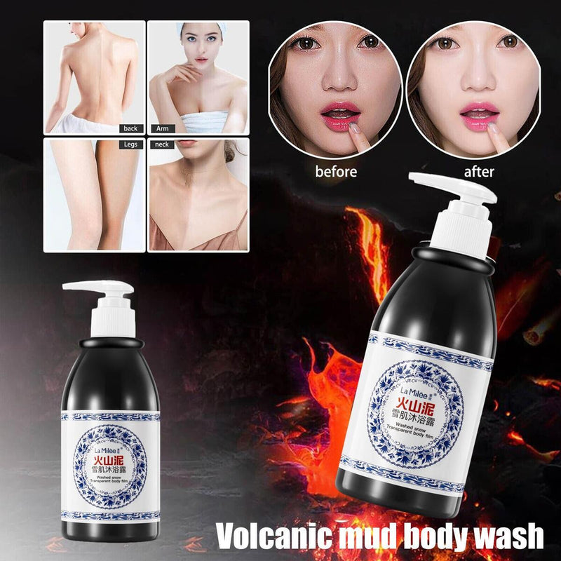 250ml Volcanic Mud Whitening Body Wash-Lon-lasting Mild Deep Cleansing Body Was`