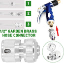1/2" Garden Hose Quick Connect Water Hose Fit Brass Female-Male Connector T3I9
