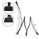 5Molex 4 Pin 1 to 5 SATA 15 Pin Hard Drive Power Supply Splitter Cable 78cm