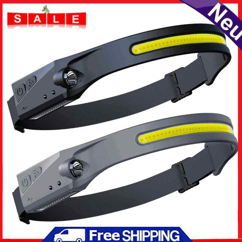 2pcs Waterproof LED Headlamp COB Work Light Outdoor Cycling CampRunning Torch