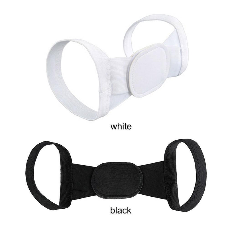 Adjustable Clavicle Posture Corrector Back Brace Lumbar Support (White)