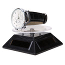 Solar Showcase 360 Turntable Rotating Jewelry Watch Ring Display Stand 037B