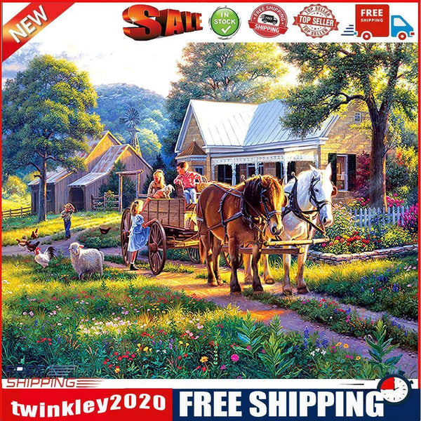 DIY Paint By Number Kit Farm Scenery No Frame for Home Decoration Art Gift