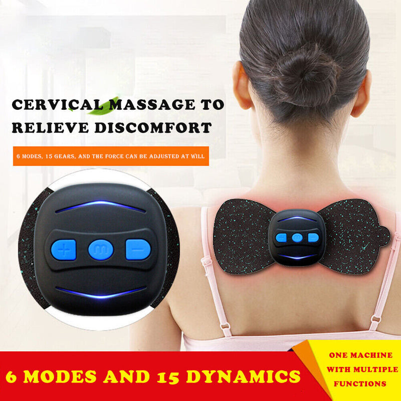 15 Modes Electric Cervical Spine Mini Massage Patch Shoulder Neck Massager