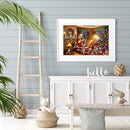 Cotton Thread Full Stamped Santa Claus Gifts Cross Stitch Embroidery Handicraft