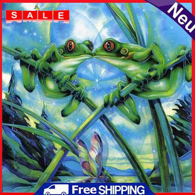 30x30cm 5D DIY Full Drill Diamond Painting Animal Frog Cross Stitch Embroidery