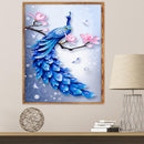 5D DIY Full Drill Diamond Painting Blue Peafowl Cross Stitch Embroidery Kit