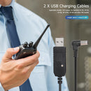 2x USB Charger Cables 5V to 10V for BaoFeng UV-5R UV-82 UV-8D Radio Accessories