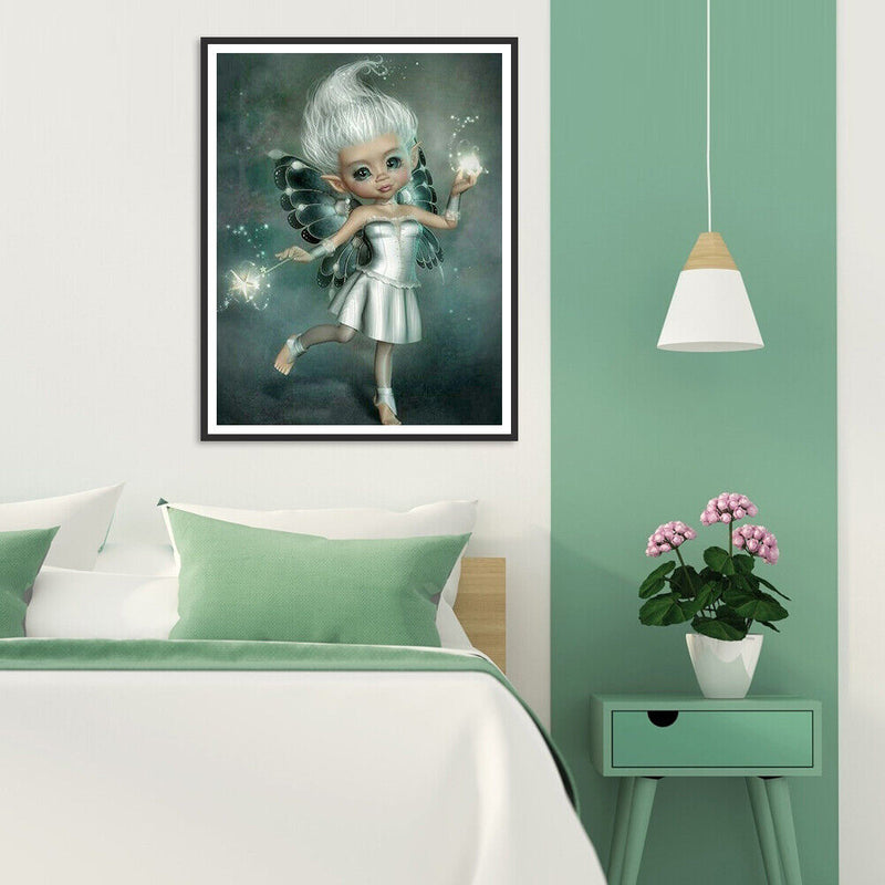 5D DIY Diamond Painting Kits Full Square Drill Winged Elf Mosaic Wall Picture