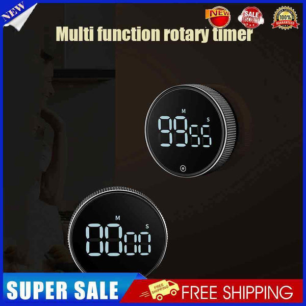 Digital Display Magnetic Rotation Timer Adjustable Electronic Countdown Device