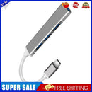 USB C HUB USB 3.0 Type-C Hub 4 Ports Splitter Adapter for PC (C809 Grey)
