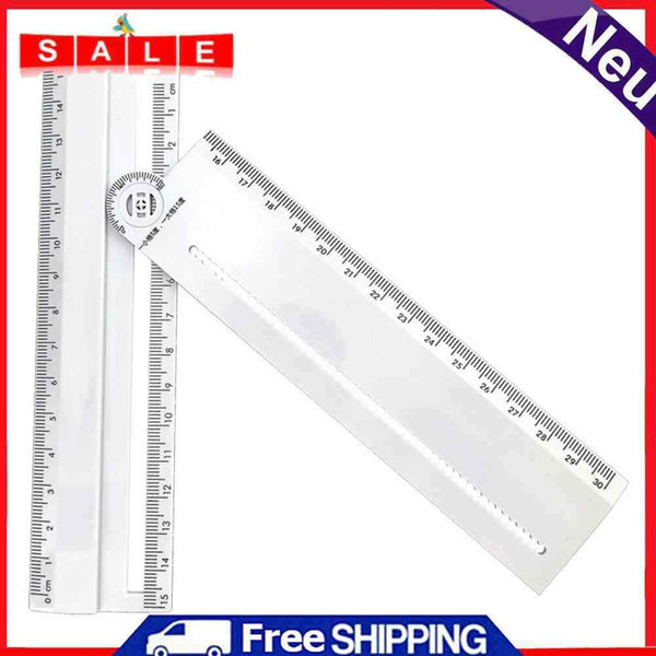 Multifunctional Folding Geometric Drawing Ruler Line Circular Drawing Template