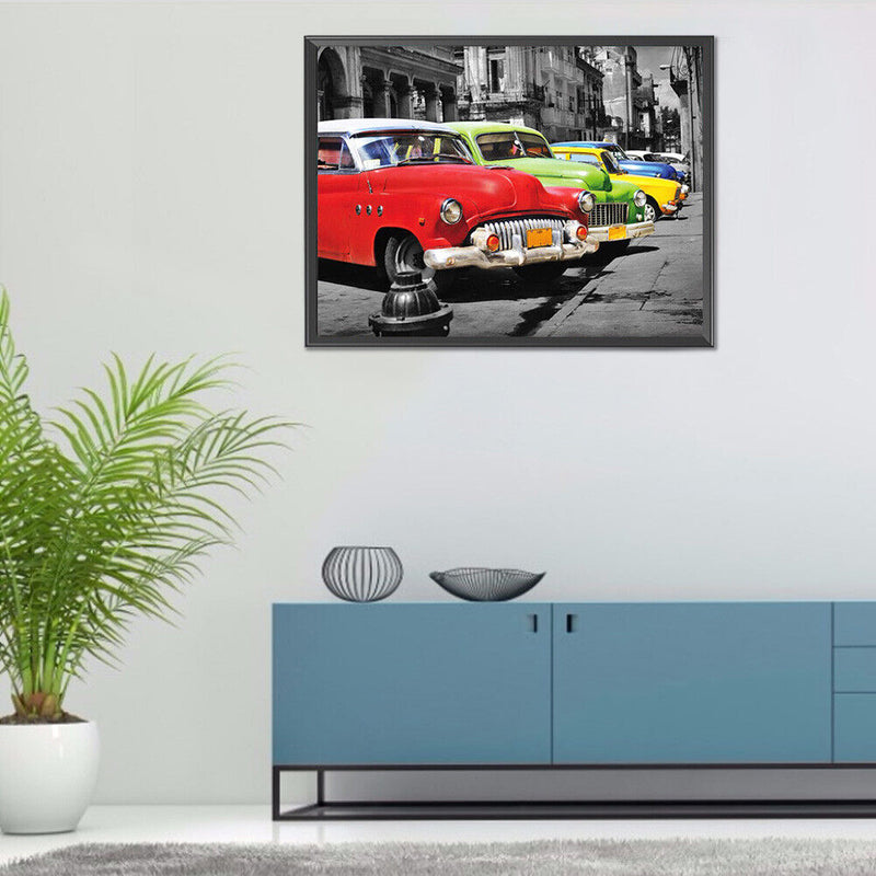 Diamond Painting 5D DIY colorful cars Full Round Drill Rhinestone Picture
