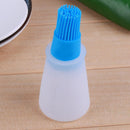 1pc Heat Resisting Silicone Grill Oil Bottle BBQ Basting Brush Tool(Blue)