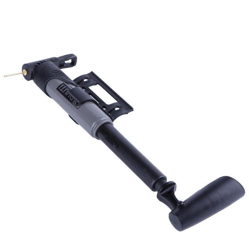 Portable Folding Bicycle Air Pump Inflator for Presta Schrader Valve Grey