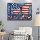 5D DIY Part Special Drill Diamond Painting Kit Butterfly Flag Rhinestone