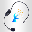 RadioFM Wireless Headset Microphone Handsfree Megaphone Mic for Loudspeaker