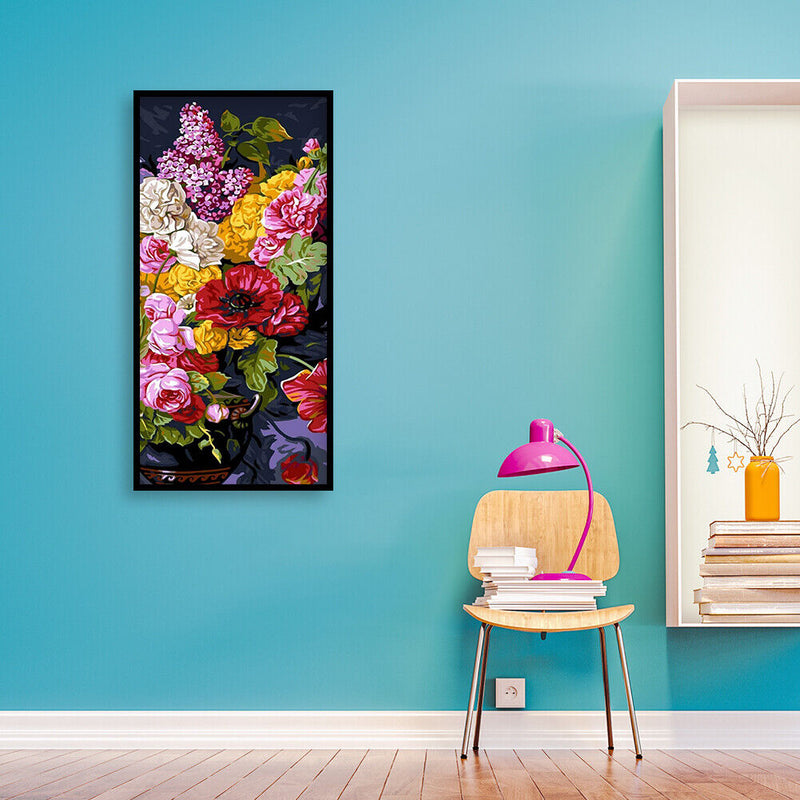 5D DIY Full Round Drill Rhinestone Diamond Painting Landscape Flower Home Mos